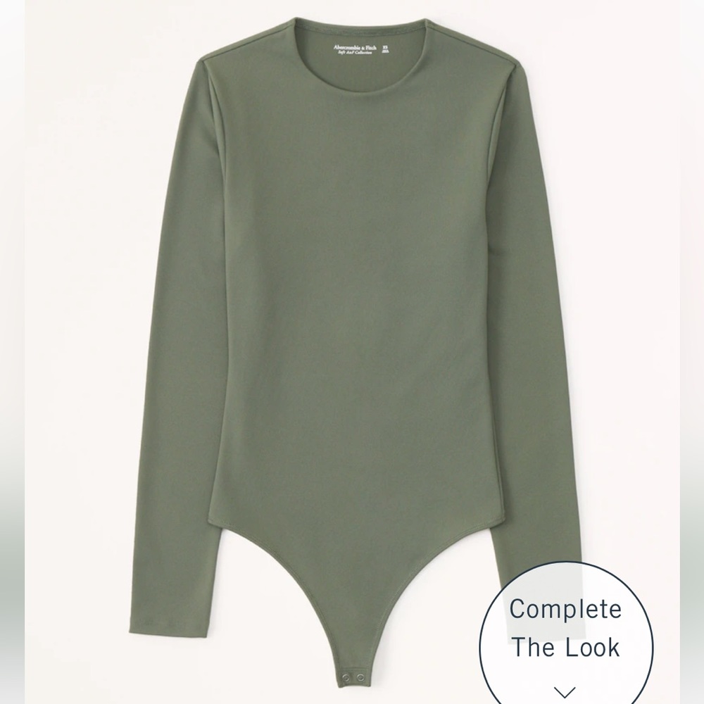 Abercrombie SoftAF Ribbed Long Sleeve Bodysuit